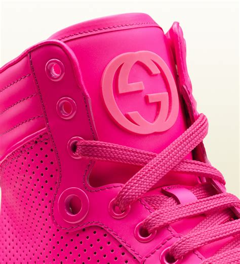 neon pink gucci sneakers for cheap|net a porter gucci low top.